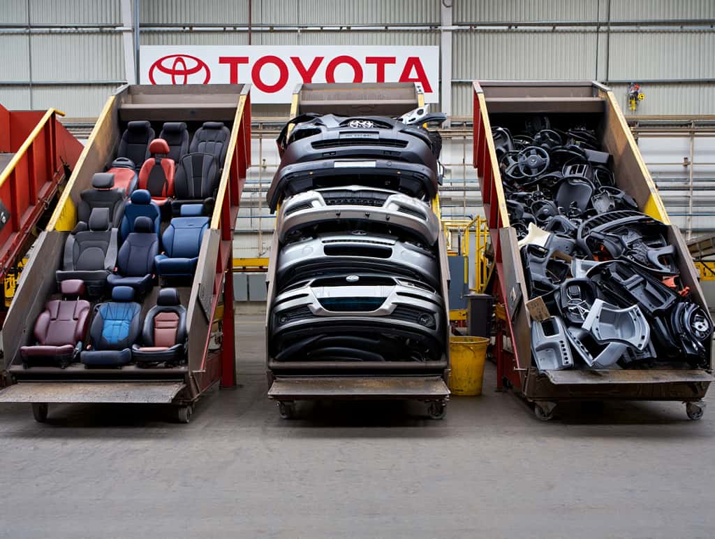 La <em>Toyota Circular Factory</em> va pouvoir recycler 300 tonnes de plastiques et 8 200 tonnes d'acier chaque année. © AM avec Reve.Art La <em>Toyota Circular Factory</em> va pouvoir recycler 300 tonnes de plastiques et 8 200 tonnes d'acier chaque année. © AM avec Reve.Art
